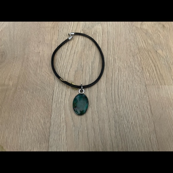 One of a kind silver,turques and leather band, hand crafted - Picture 1 of 3